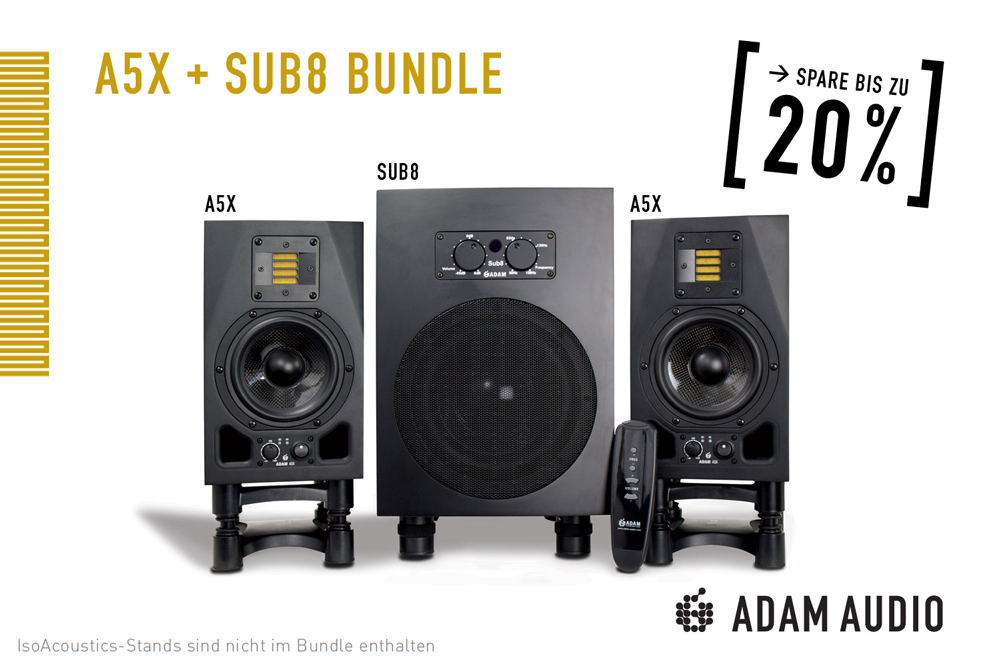 ADAM Audio A5X Paar + Sub8 2.1 Bundle