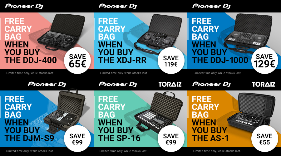 Pioneer DJ - Gratis Bags - Bis zu 129 Euro sparen