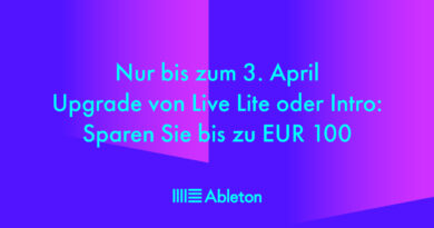Ableton Live Lite + Intro Upgrades bis 100 Euro sparen