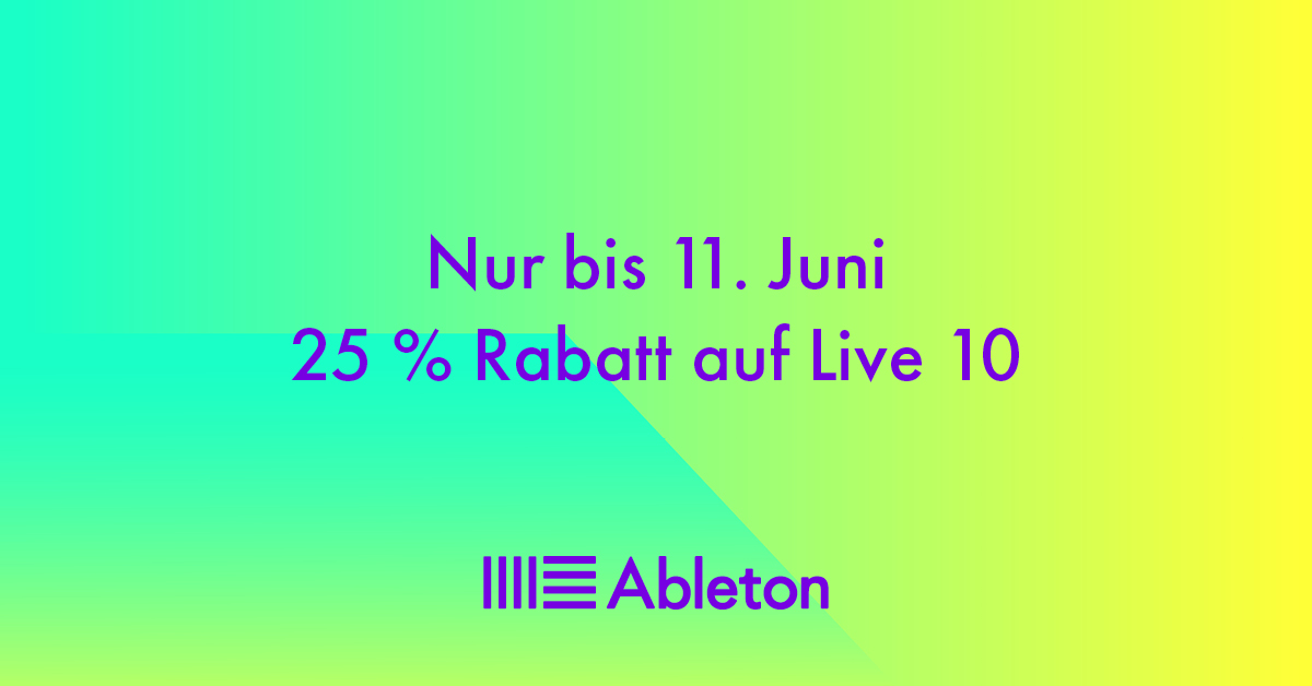 Ableton Flash Sale - 25% Rabatt auf Ableton Live 10