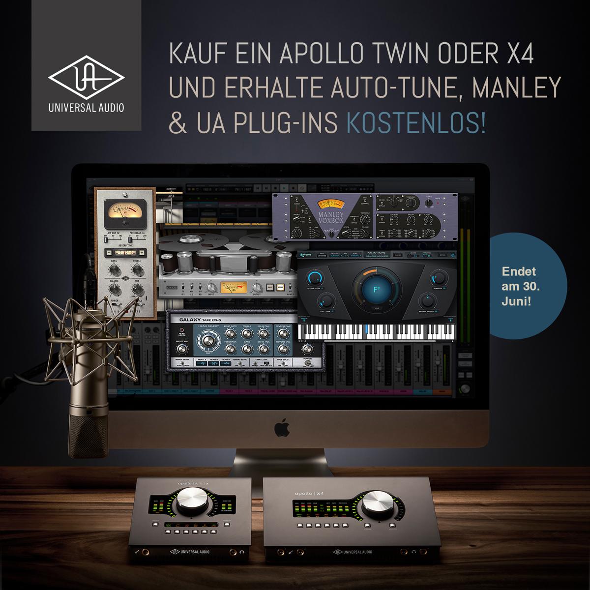 Universal Audio Apollo x4 - Apollo Twin - Gratis Plug-Ins im Wert von bis zu 1095 Euro
