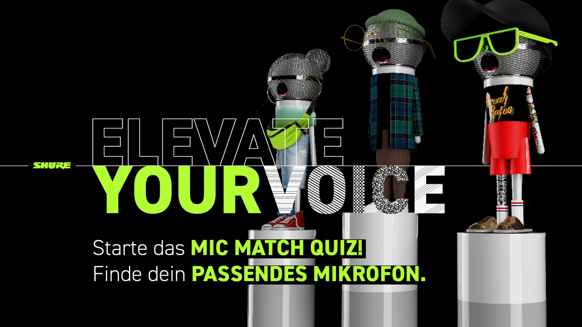Shure Mic Match Quiz - Finde dein Mikrofon