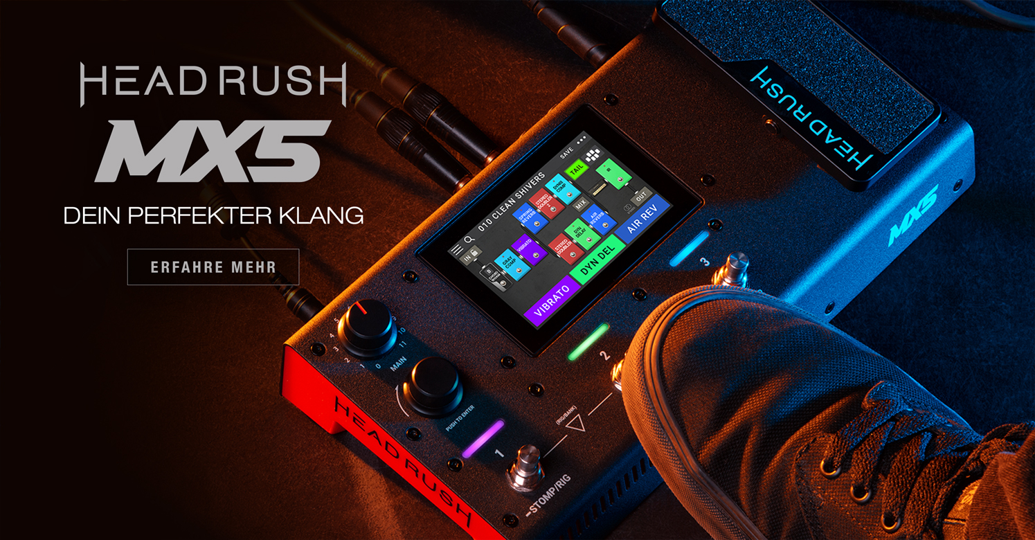 HeadRush MX5 Gitarreneffekt + Amp Modelling Prozessor vorgestellt