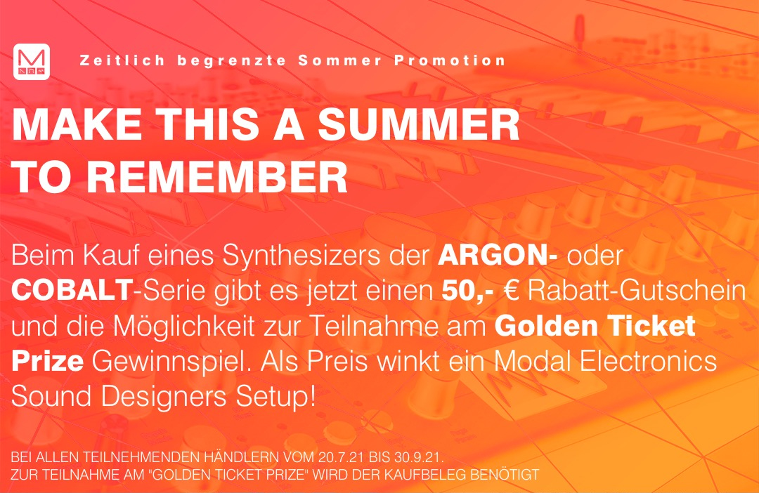 Modal Electronics - 50,00 Euro Gutschein für ausgewählte Synthesizer