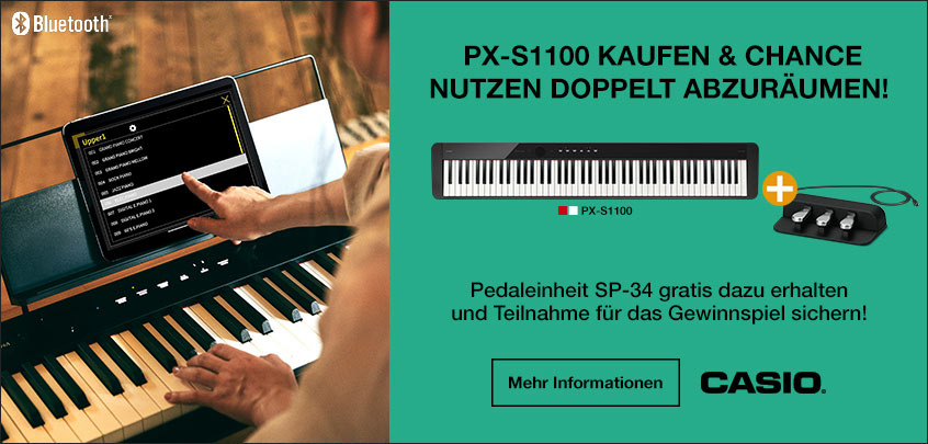 Casio PX-S1100 Piano Aktion - Gratis 3-fach Pedal SP-34