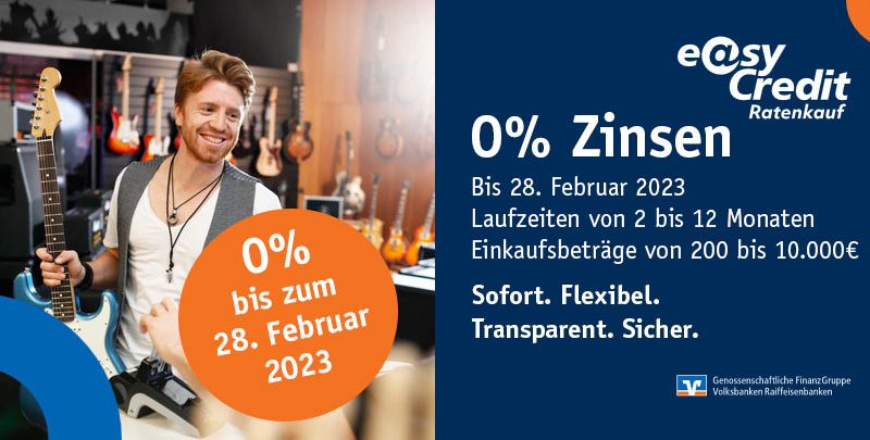 0% Zinsen - Ratenkauf by easyCredit - 01.02.-28.02.2023