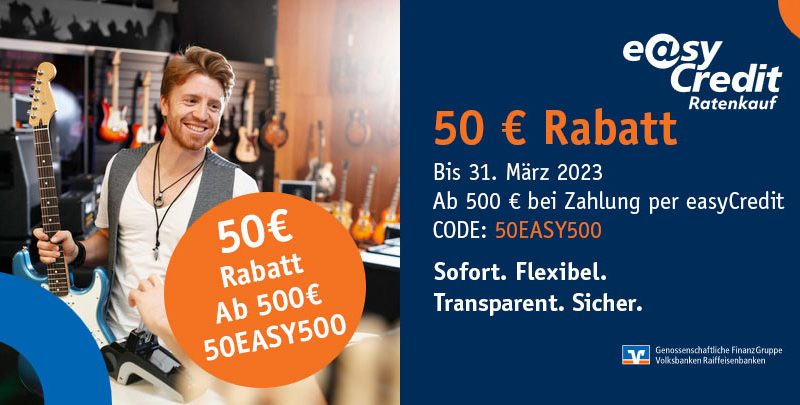 50 Euro Sofortrabatt – Ratenkauf by easyCredit – 01.03.-31.03.2023